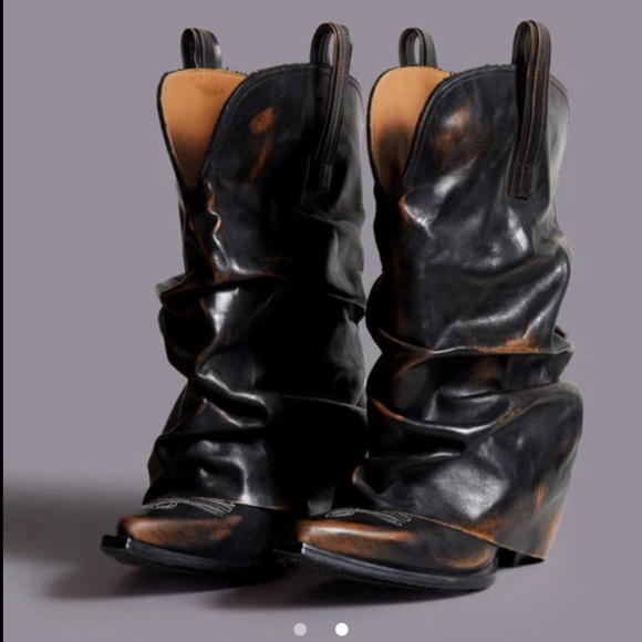 R13 Shoes - R13 LOW RIDER COWBOY BOOT - BROWN